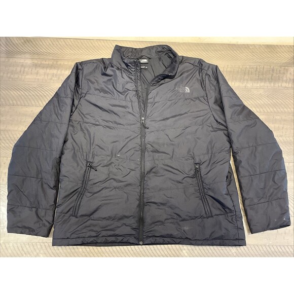 The North Face Coat Men XXL 2XL Black Puffer Jacket Full Zip Lightweight Winter - Picture 1 of 12